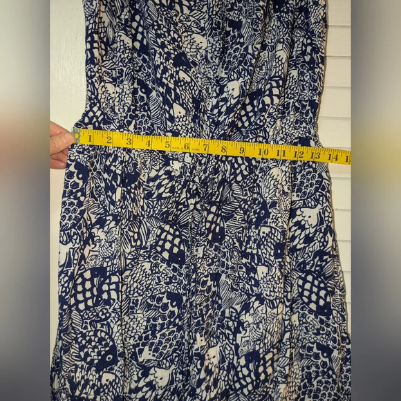 Lilly Pulitzer for Target Blue and White Strapless Jumpsuit. Size L. EUC - Picture 7 of 11